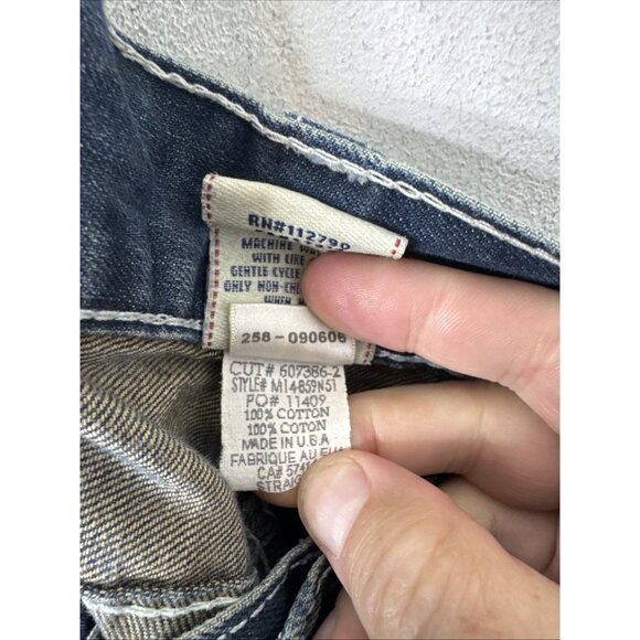 True Religion Jeans Men’s 40X29 Straight Leg Distressed USA Blue Denim - Picture 8 of 8